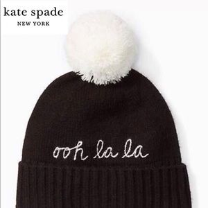 Kate spade Beanie NWT ♠️ ooh la la